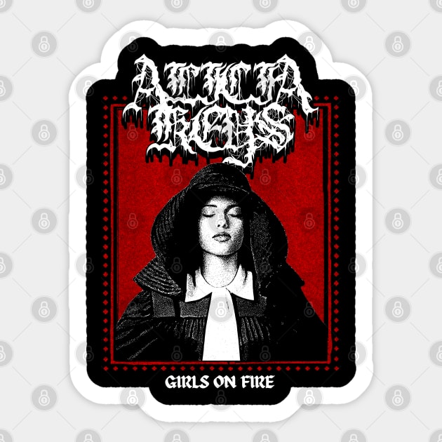 Alicia Metal Sticker by theloudandnoisy